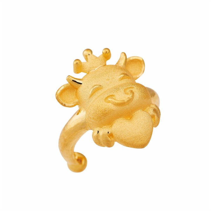 순금 러브카우 돌반지 1.875g